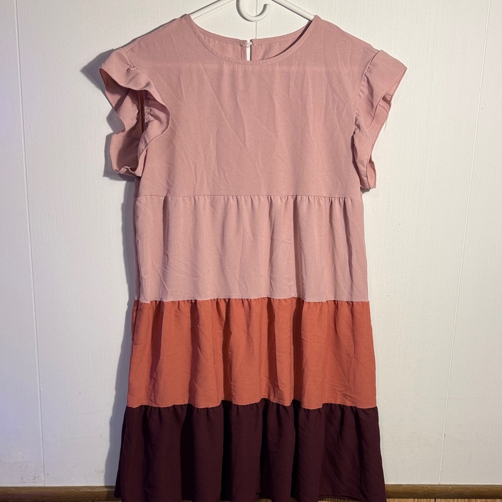 Colorful Tiered Kids Dress